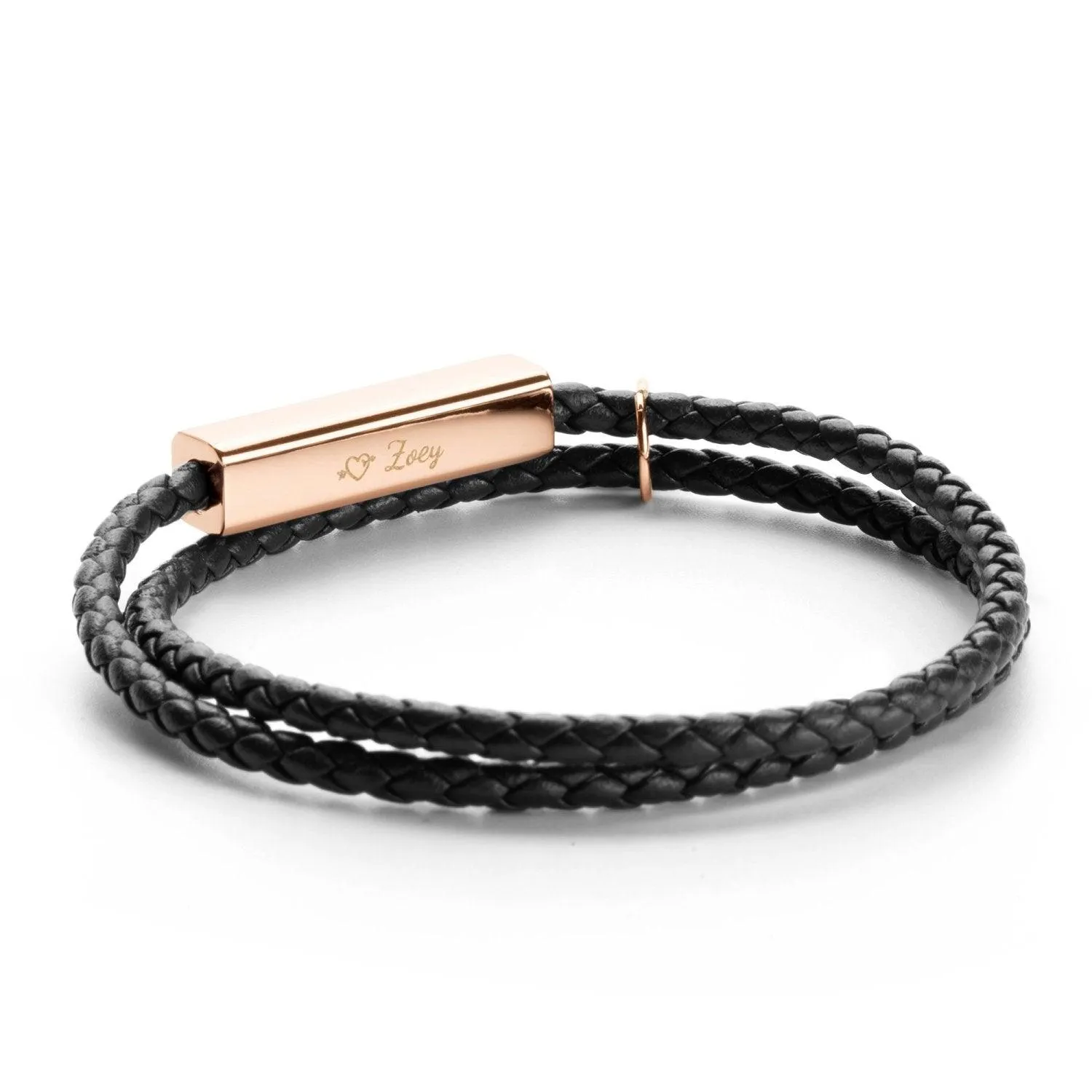 B3.Ricordi Italian Leather Wrap Bracelet(Jet Black)