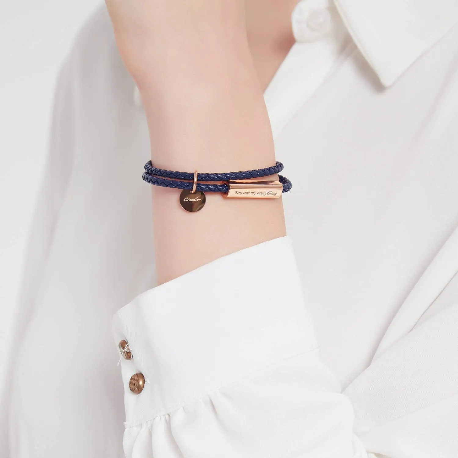 B3.Ricordi Italian Leather Wrap Bracelet(Jet Black)
