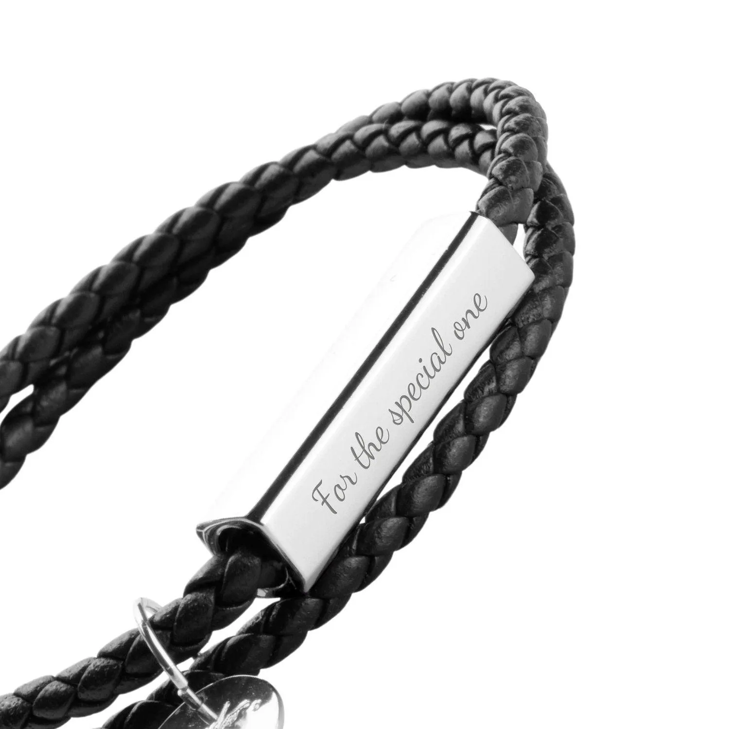 B3.Ricordi Italian Leather Wrap Bracelet(Jet Black)