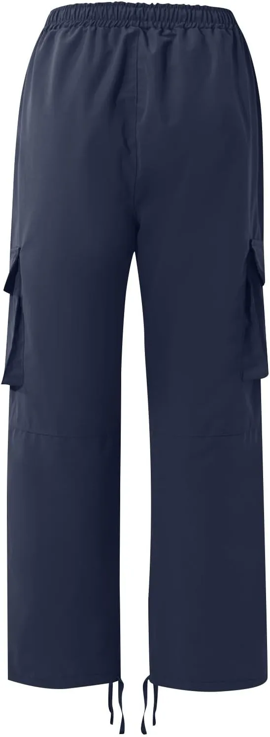 Cargo Work Pants for Men Elastic Waist Hiking Pants Plus Size Athletic Joggers with Multi Pockets Outdoor Tactical Pant