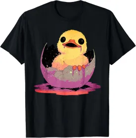 Creepy Duckling Kawaii Pastel Goth Anime Aesthetic Goth Duck T-Shirt