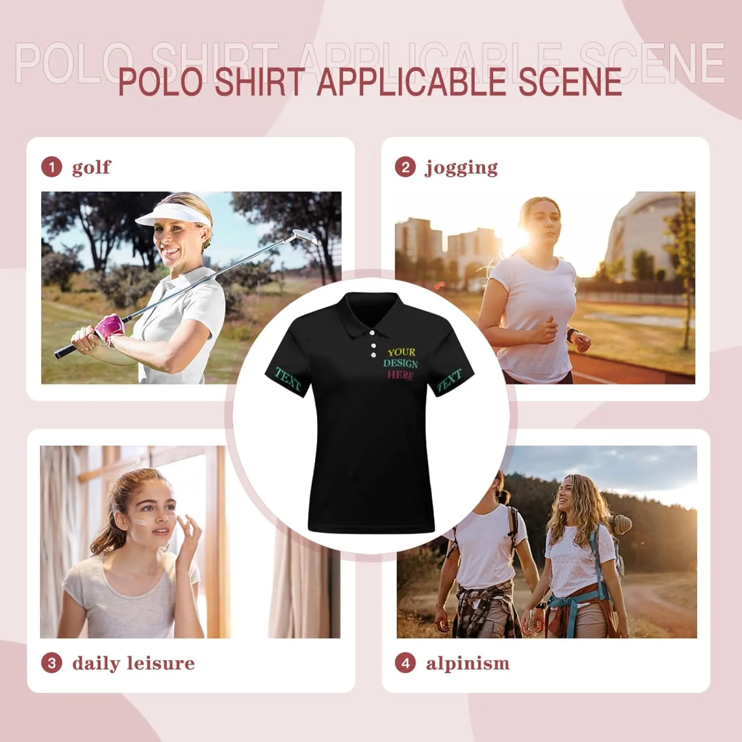 Custom Polo Shirt Personalized Golf Tees Custom Golf Shirts Design Your Own Polo Tees