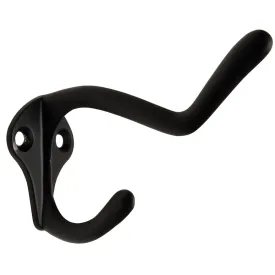 Designers Impressions Flat Black Light Duty Coat & Hat Hook: 57569