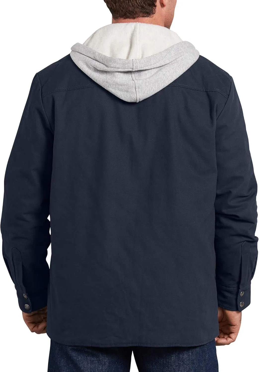 Dickies Men's Relaxed Fit Hooded Duck Quilted Shirt Jacket