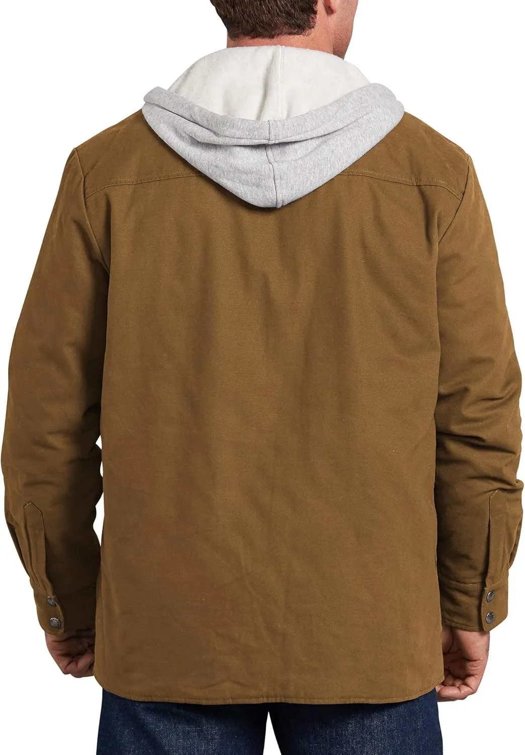 Dickies Men's Relaxed Fit Hooded Duck Quilted Shirt Jacket