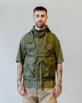 Engineered Garments Field Vest Olive Nylon Micro Ripstop