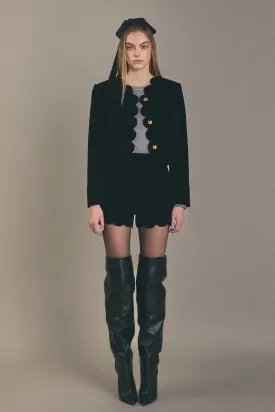 English Factory - Velvet Scallop Jacket