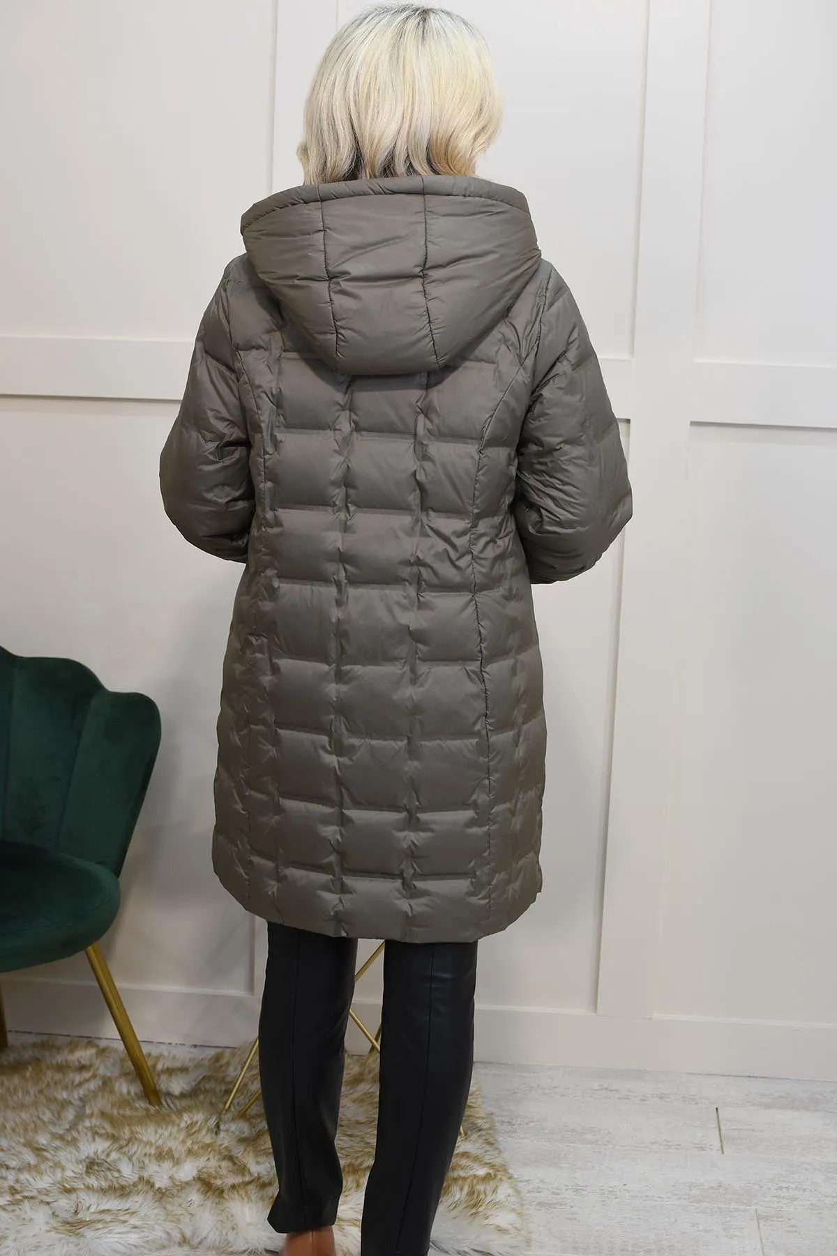 Etage Earth Brown Padded Coat With Drawstring & Hood- 1687 1532 539