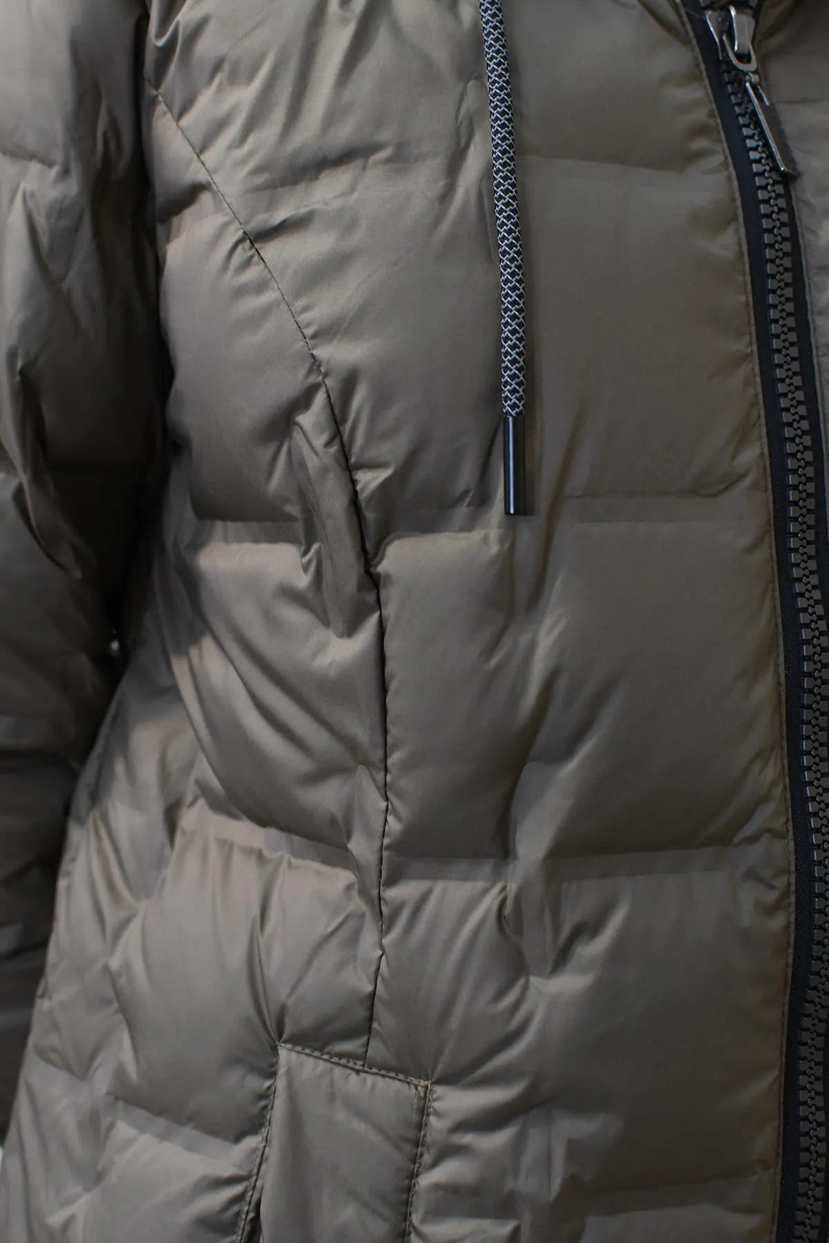 Etage Earth Brown Padded Coat With Drawstring & Hood- 1687 1532 539