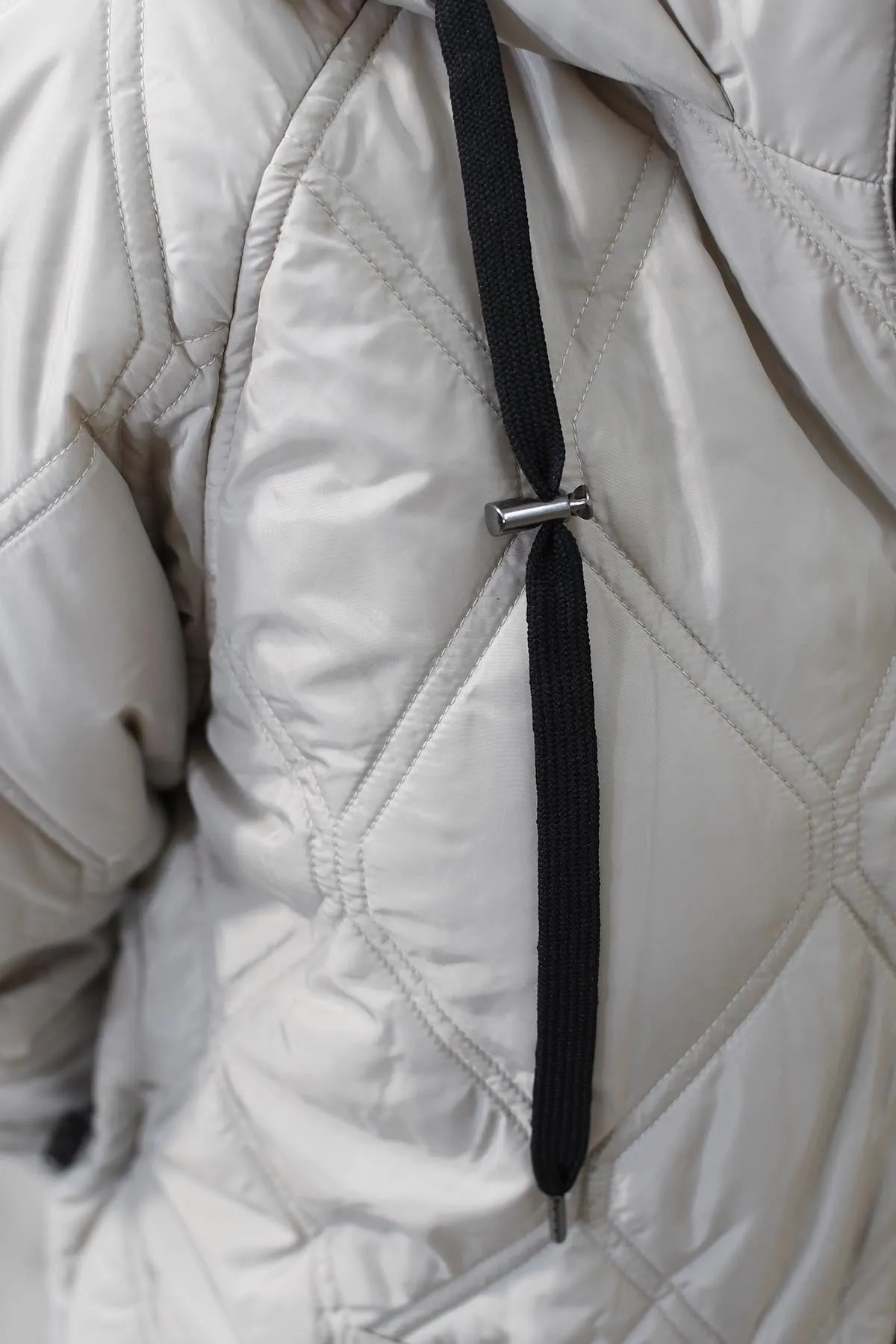Etage Sand Quilted Coat With Drawstring & Hood-1762 1452 520