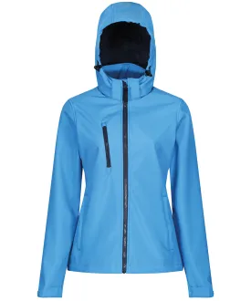 French Blue/Navy - Women's venturer 3-layer hooded softshell jacket