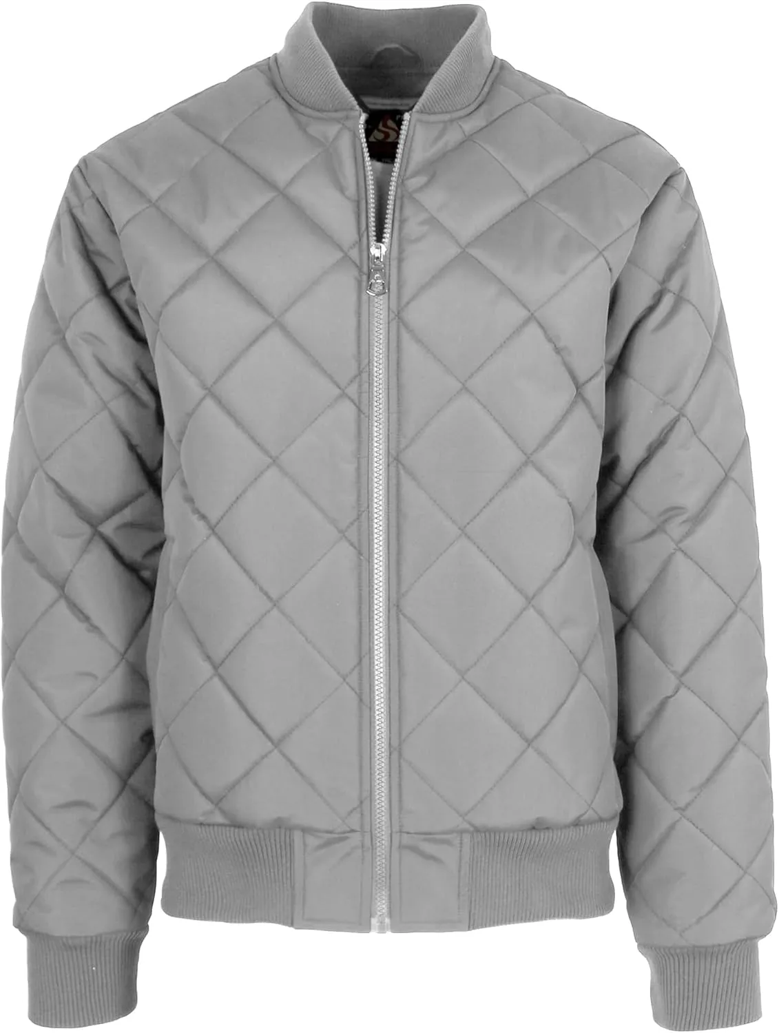 Galaxy by Harvic Men's Heavyweight Dimond Quilted Bomber Jacket Varsity Coat with Pockets (Sizes, S-2XL)