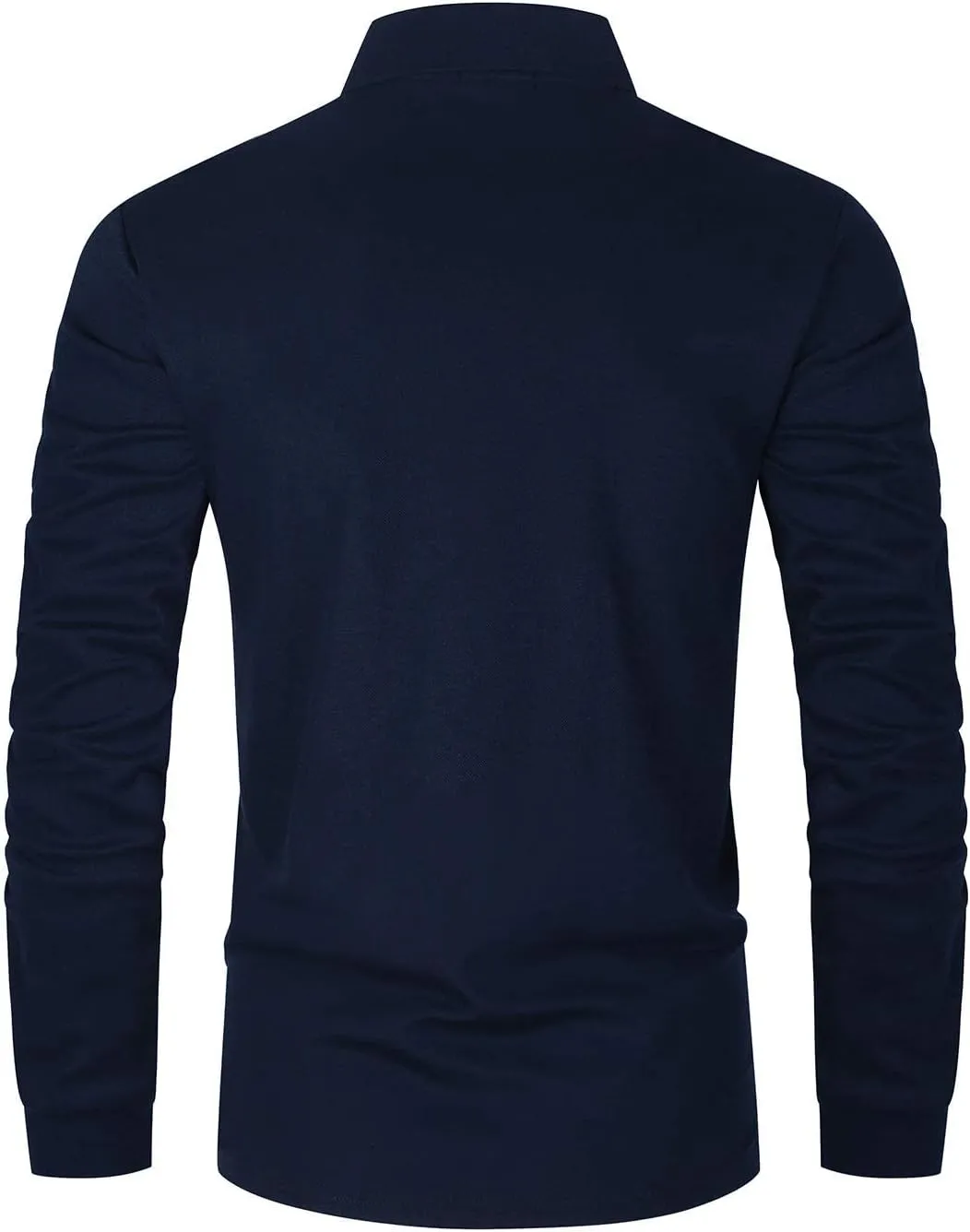 GHYUGR Men's Long Sleeve Polos Contrasting Colors Design Golf T-Shirt Casual Polo Shirts