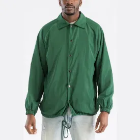 Green Solid Coach Jacket