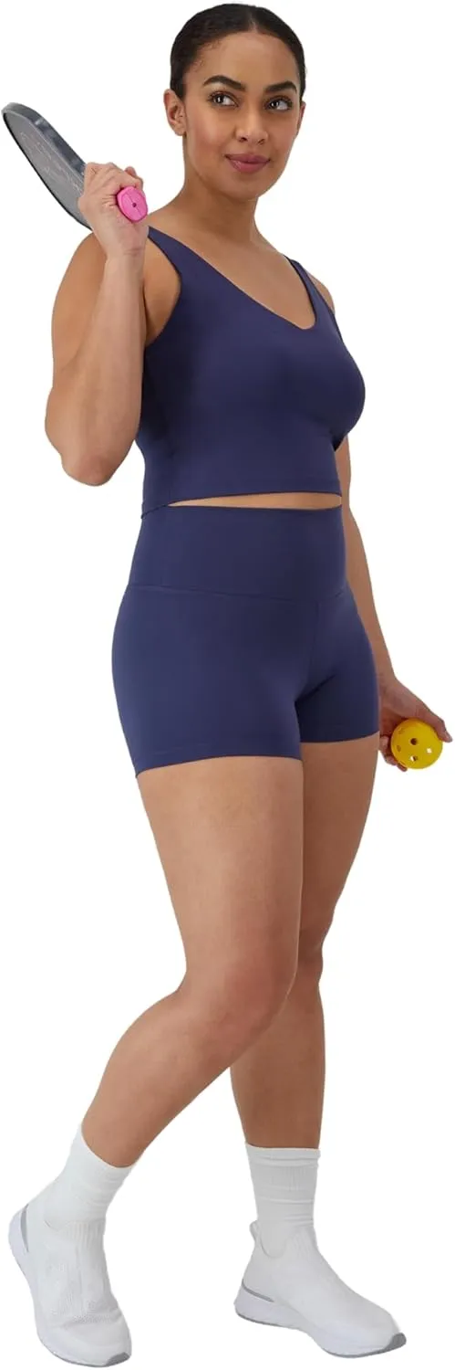 Hanes Women's Moves Bike, Soft & Stretchy Workout Shorts with Interior Pocket, Moisture-Wicking, 3 Or 7" Inseam