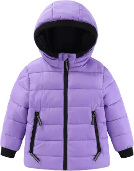 Hiheart Boys Girls Thick Padded Winter Coat Warm Hooded Jacket