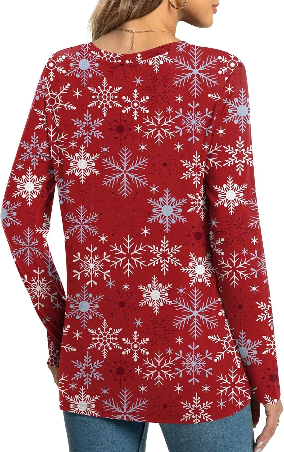 HOTGIFT Women's Long Sleeve Tunic Tops Casual Crewneck T-Shirts Front Twist Top Tee Blouse For Leggings