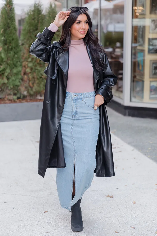 How Dare You Black Faux Leather Coat FINAL SALE