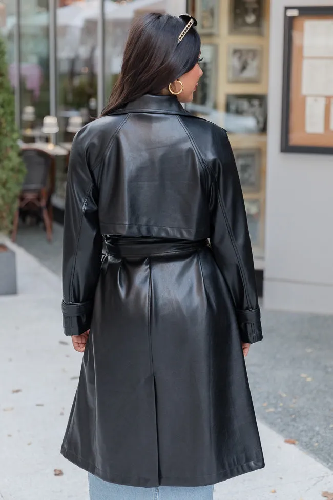 How Dare You Black Faux Leather Coat FINAL SALE