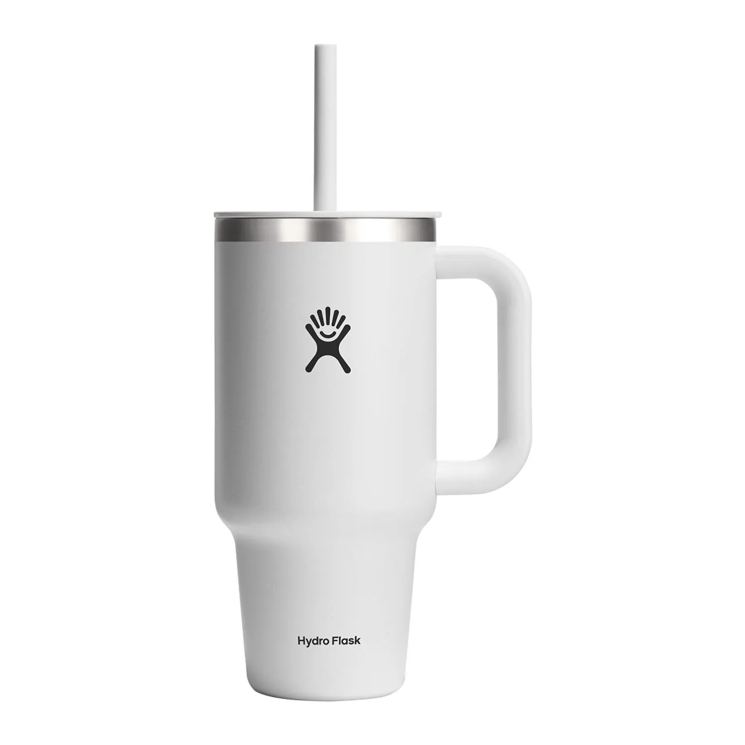 Hydro Flask All Around Travel 32oz Custom Tumblers with Straw, White