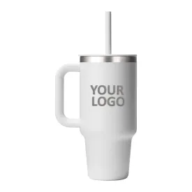 Hydro Flask All Around Travel 32oz Custom Tumblers with Straw, White