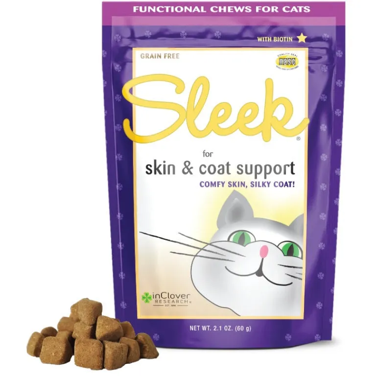 InClover - Sleek Soft Chews for Hairballs, Skin & Coat