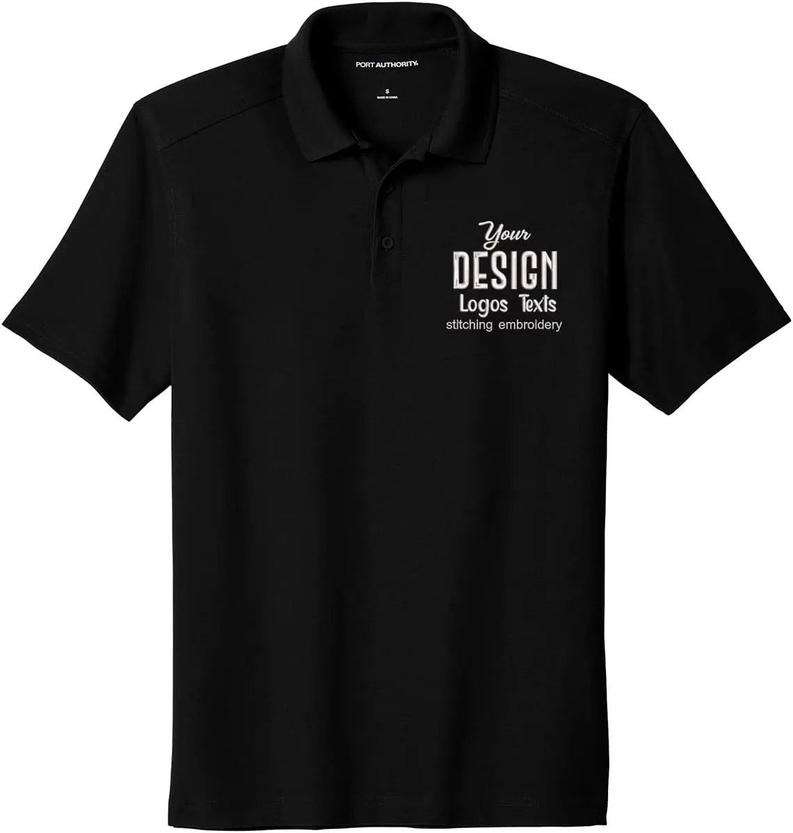 INK STITCH Men K600 Custom Embroidery Design Your Own Ezperformance Pique Polo Shirts