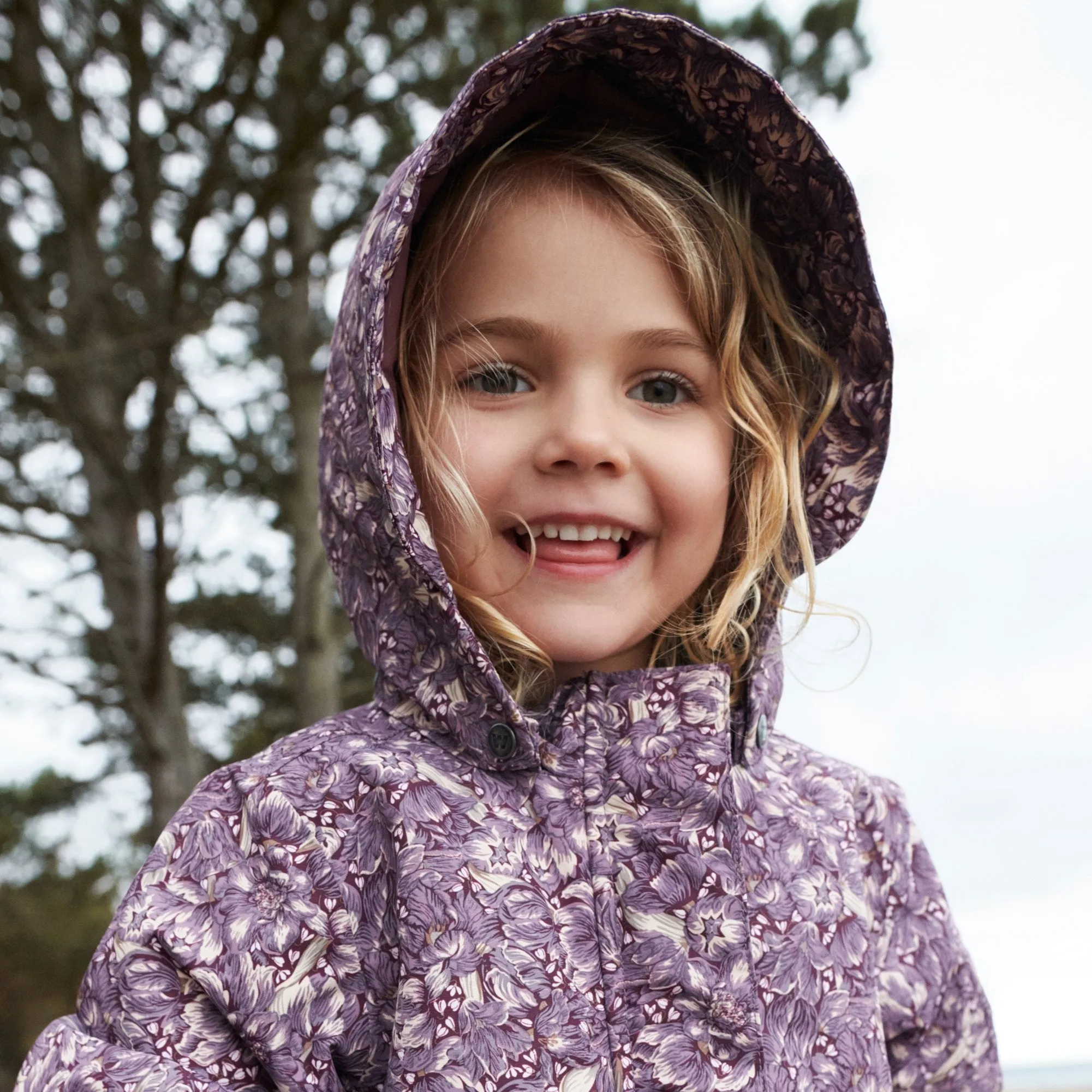 Jacket Tove Tech - purple tulips