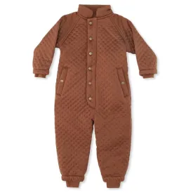 Konges Slojd Thermo Onesie Deux in Biscay Brown