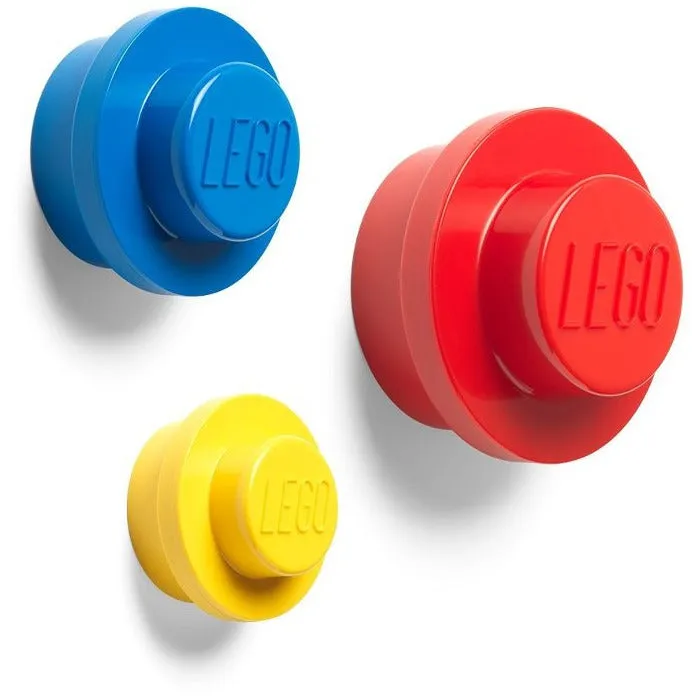 Lego Wall Hanger Set - Red/Blue/Yellow