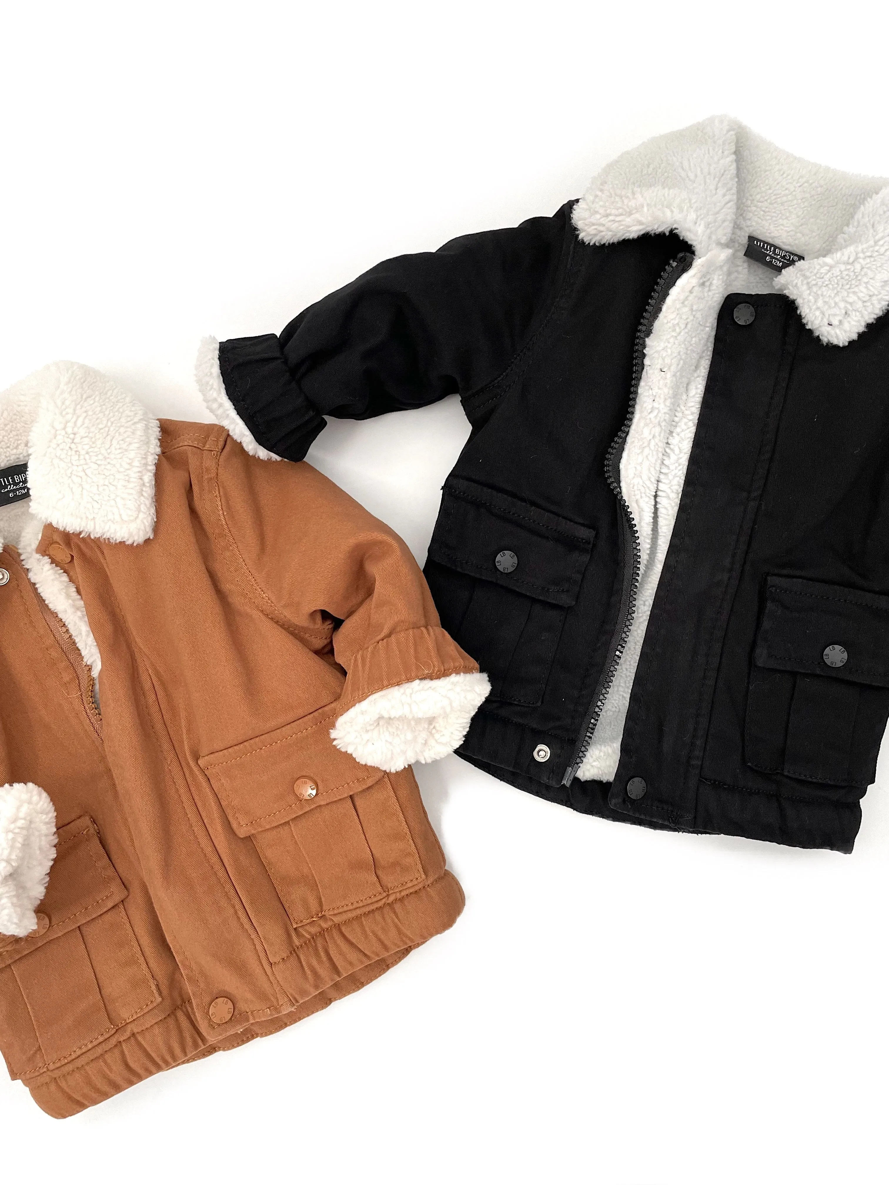 Little Bipsy Sherpa Lined Jacket - Black