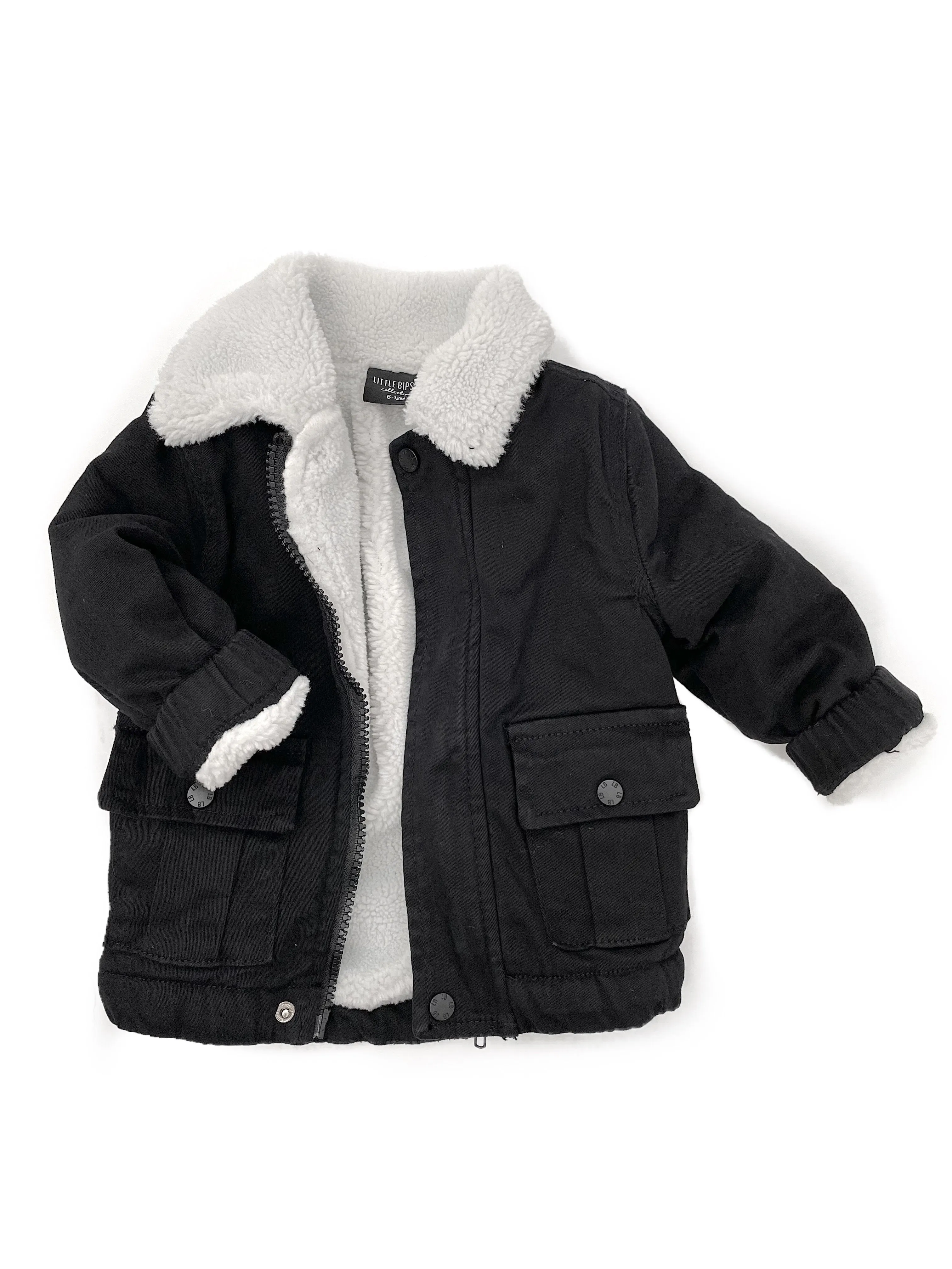 Little Bipsy Sherpa Lined Jacket - Black