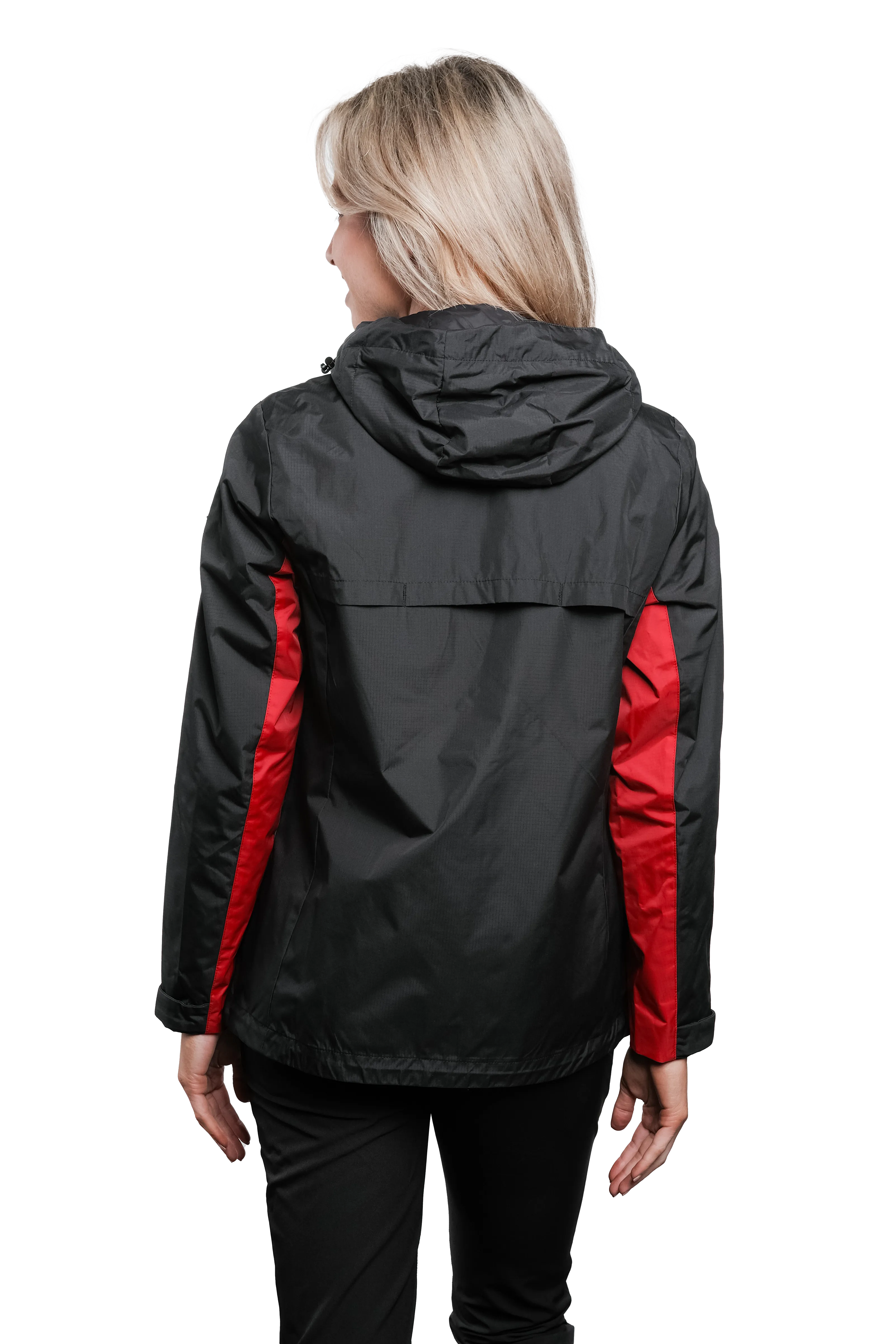 Lucia Black/Red Women's Rain Jacket