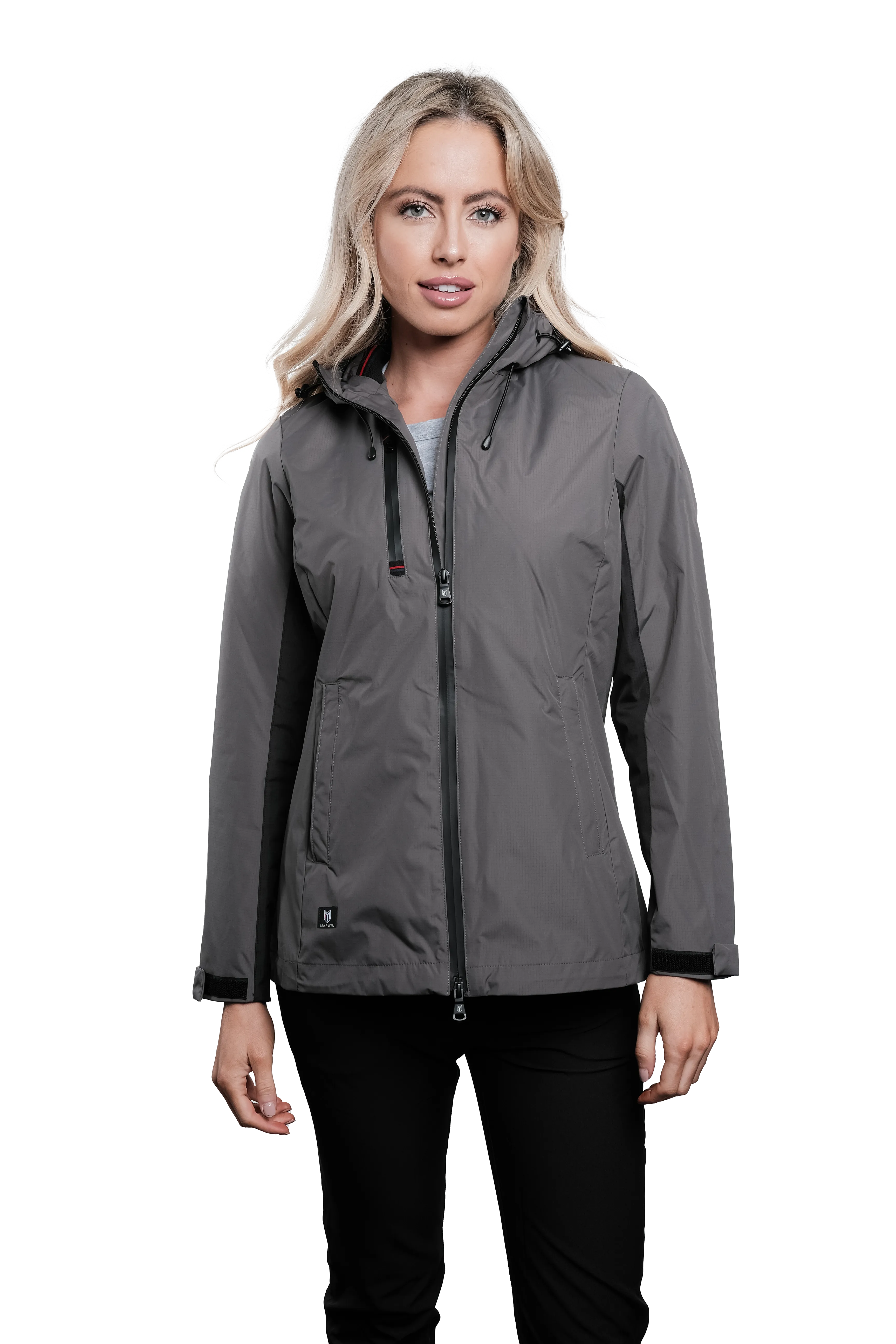 Lucia Grey/Black Women's Rain Jacket