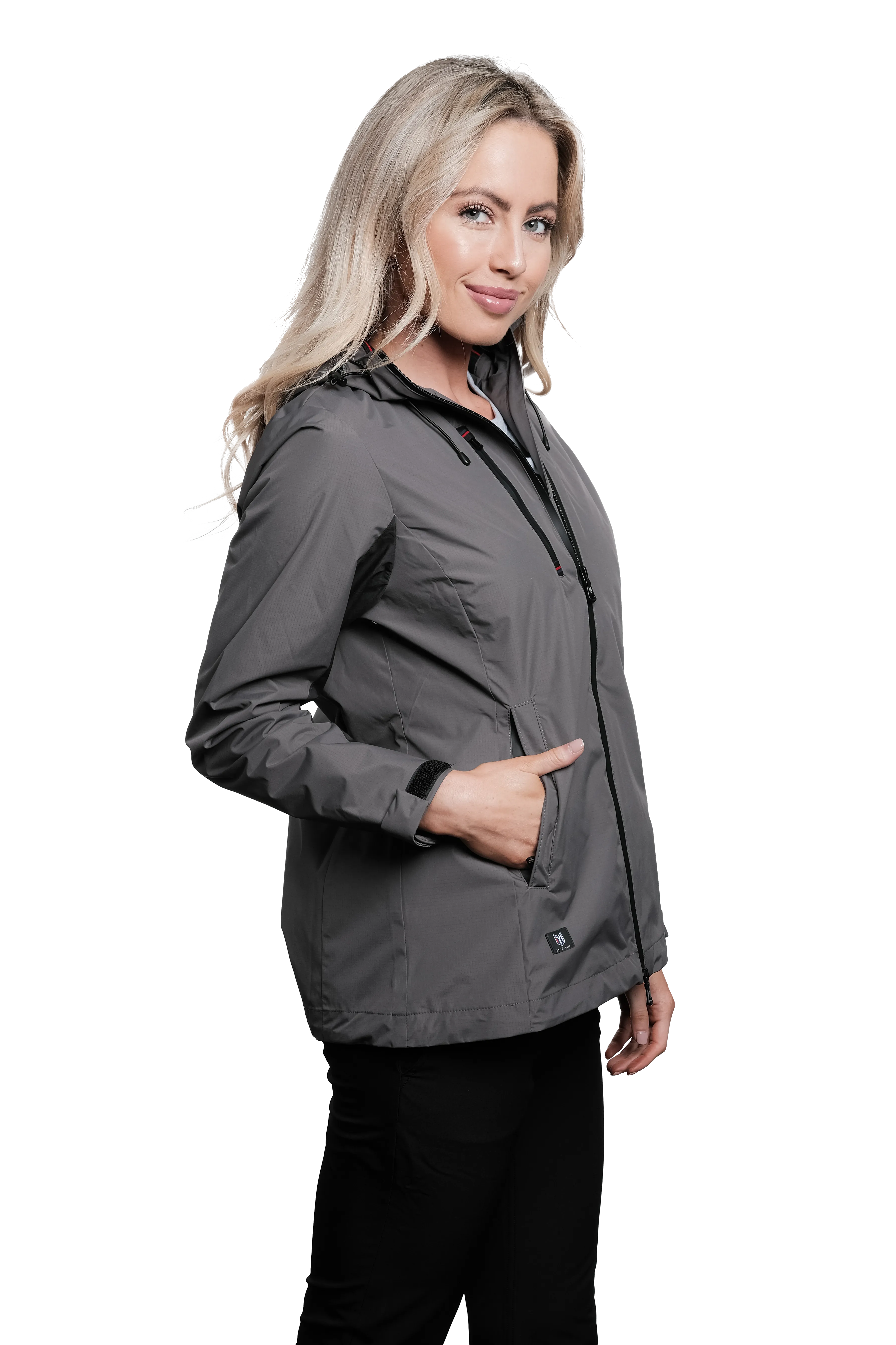 Lucia Grey/Black Women's Rain Jacket