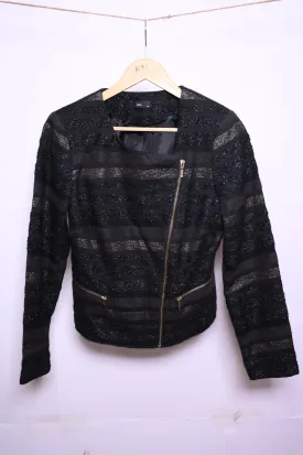 M&Co Black Zipper Jacket – Small