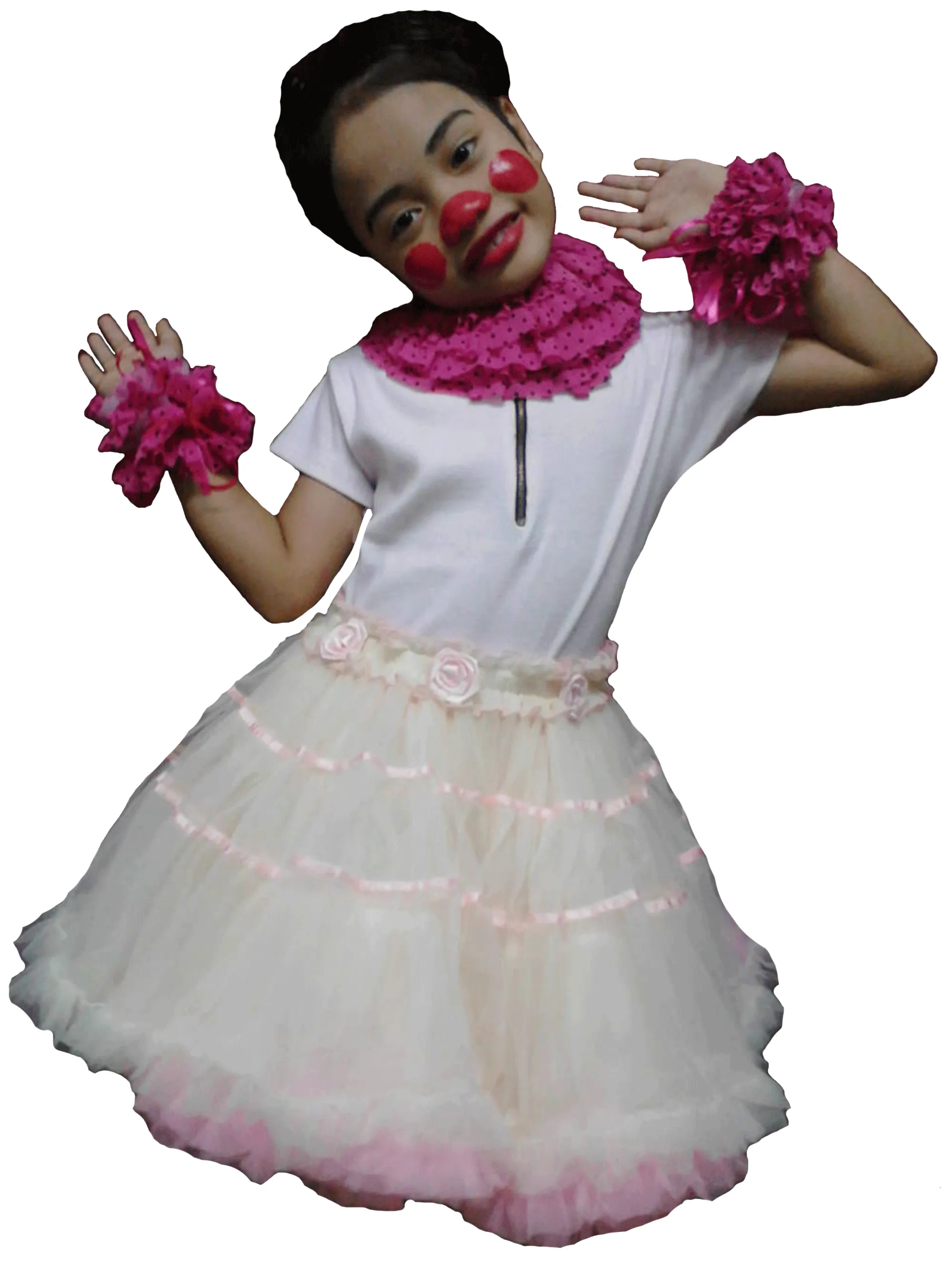 Mary Ruff Set - Elizabethan era neck ruff and Wrist Cuffs Set, Wrist Ruff Ruffled Lace Circus
