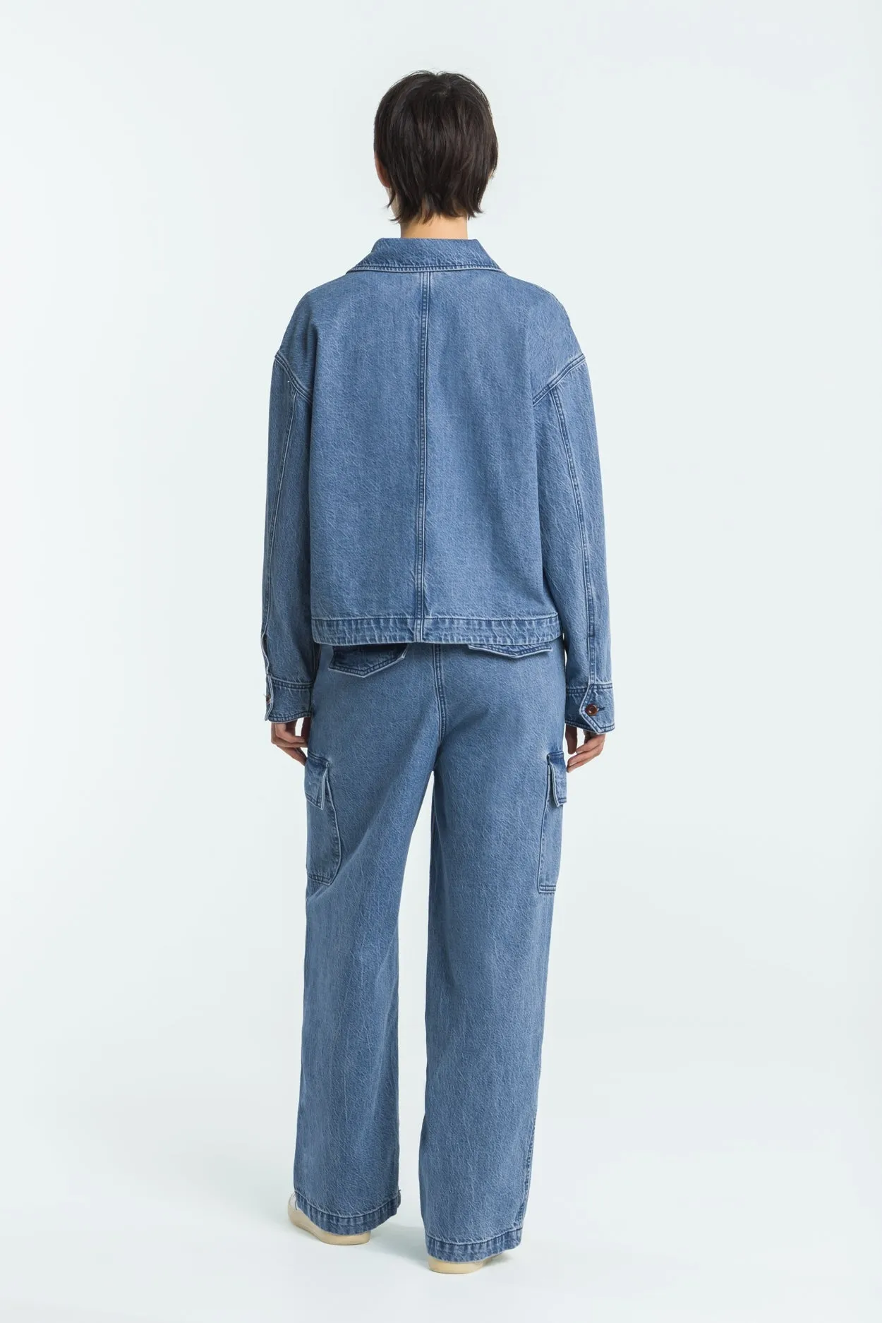 Meisho Jacket Jim Mid Marble Blue