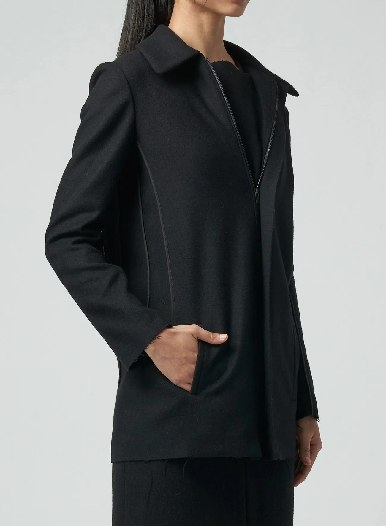 MELTON ZIP JACKET