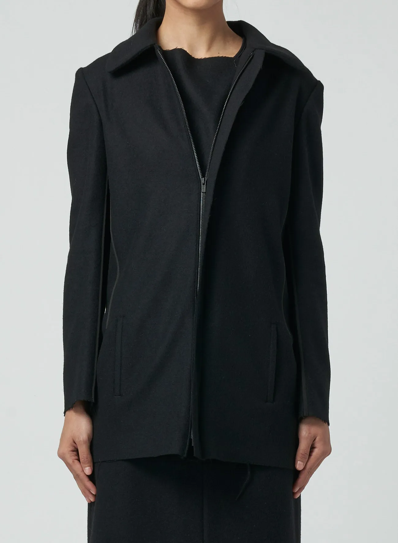 MELTON ZIP JACKET