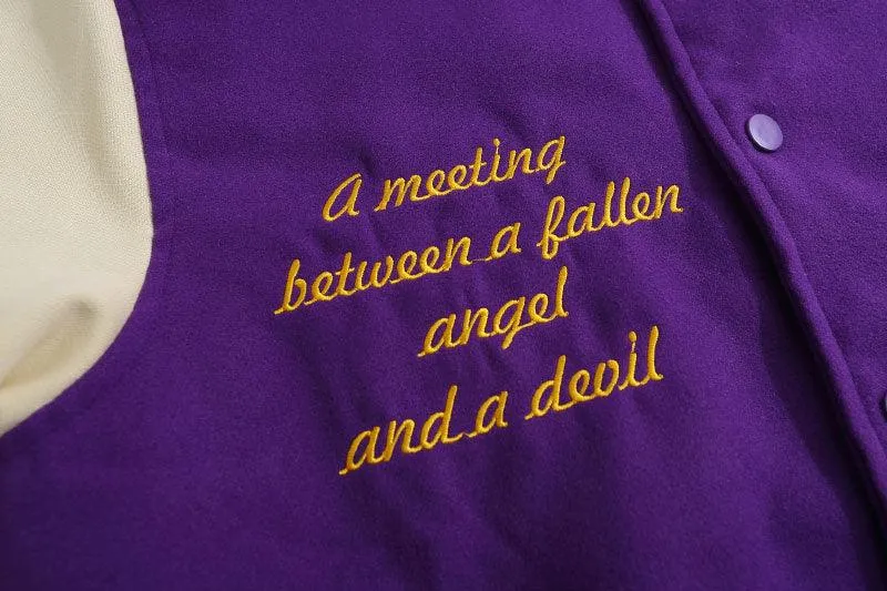 Men Angel Devil Purple Bomber