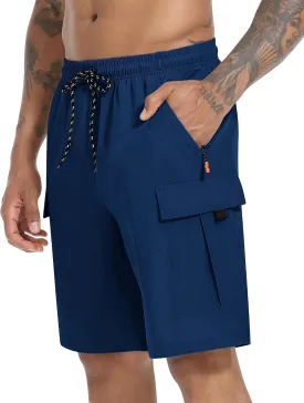 Men's Cargo Shorts Quick Dry Lightweight Stretch Hiking Shorts for Men with 5 Pockets No Lining