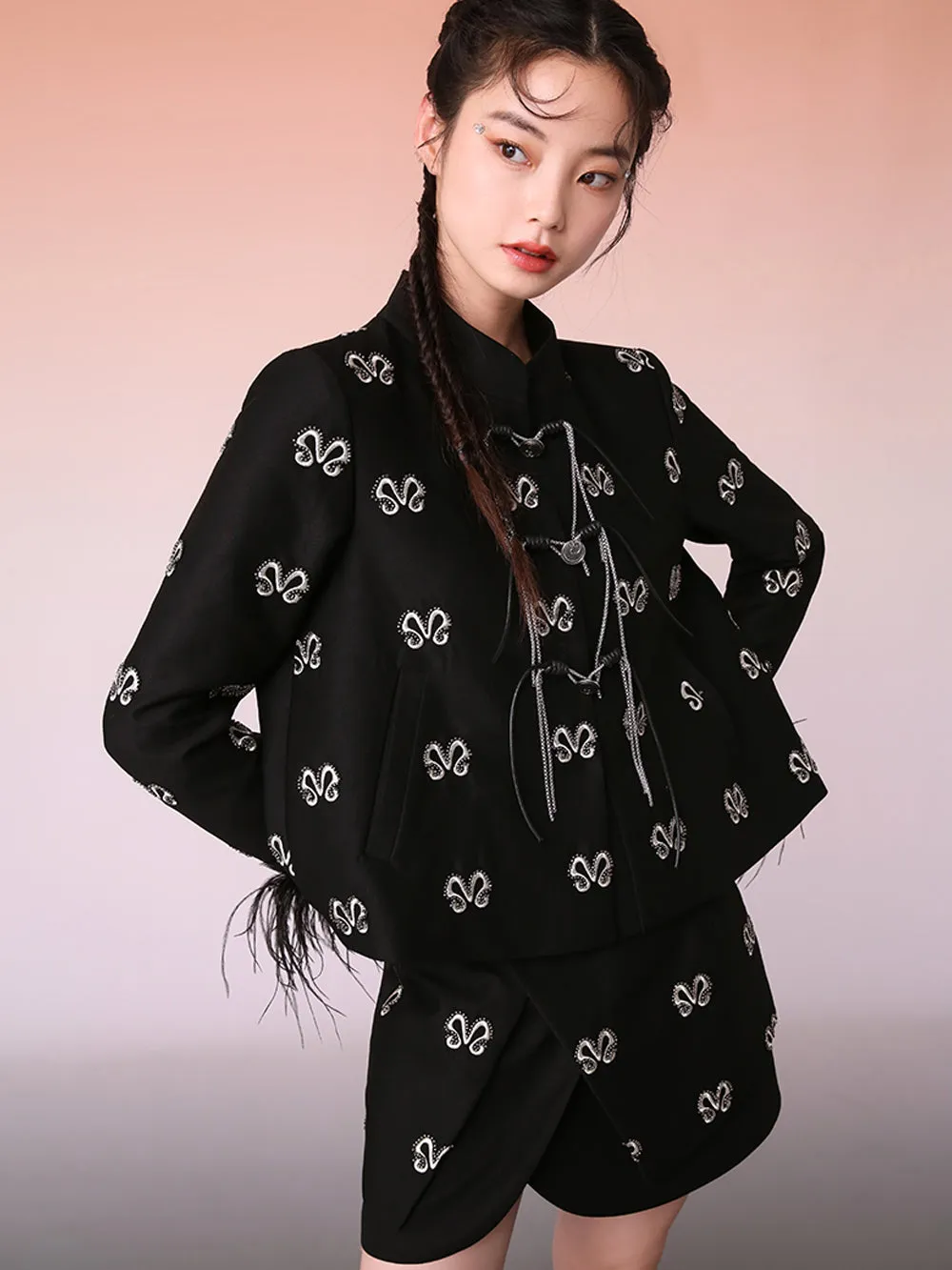 MUKZIN Original Chinese Style Black Classic Durable All-match Coat