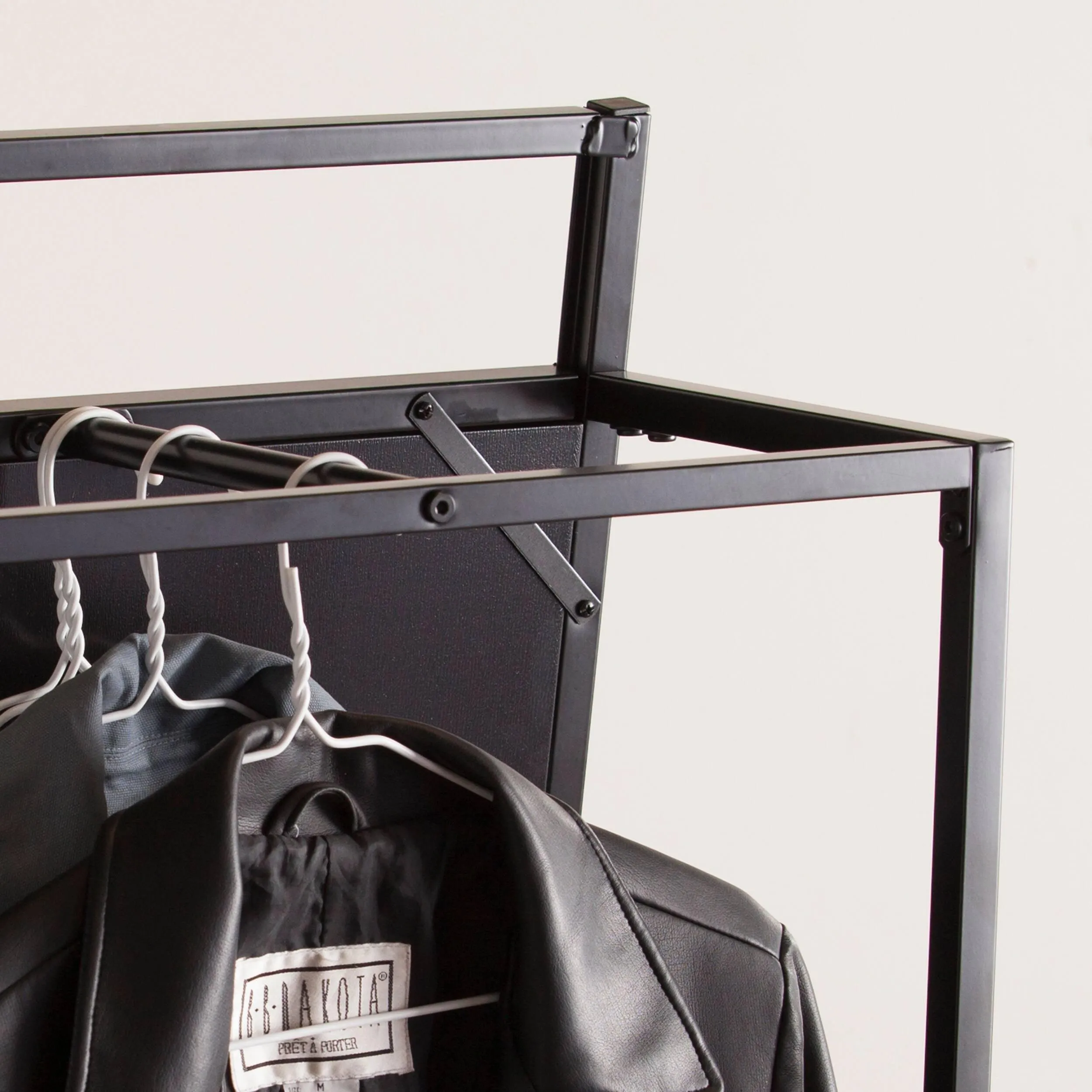 Multi-functional Mirror Stand with Hidden Coat and Shoe RacK