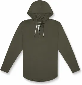 Performance Drop-Cut Circuit Long Sleeve Men's Shirt - Classic Fit, Hoodie with Adjustable Drawcord - Lightweight