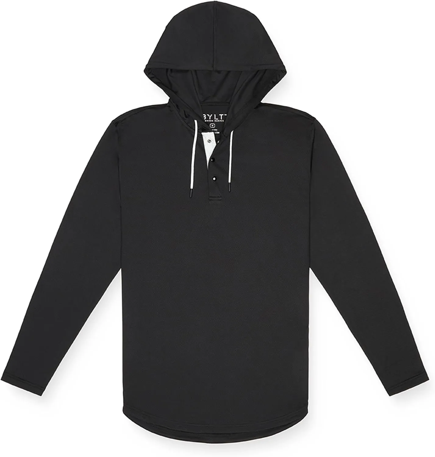 Performance Drop-Cut Circuit Long Sleeve Men's Shirt - Classic Fit, Hoodie with Adjustable Drawcord - Lightweight