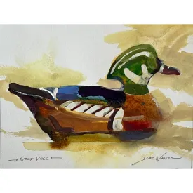 "Hand Carved Duck Decoys Wood Duck"  Painting by Dirk Walker