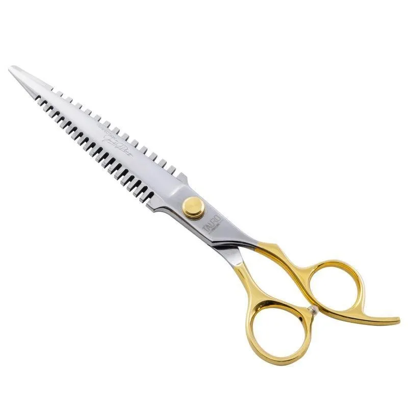 Tauro Pro Line multifunctional - cutting and filing scissors with case, Janita Plunge Perfection line, 19 cm