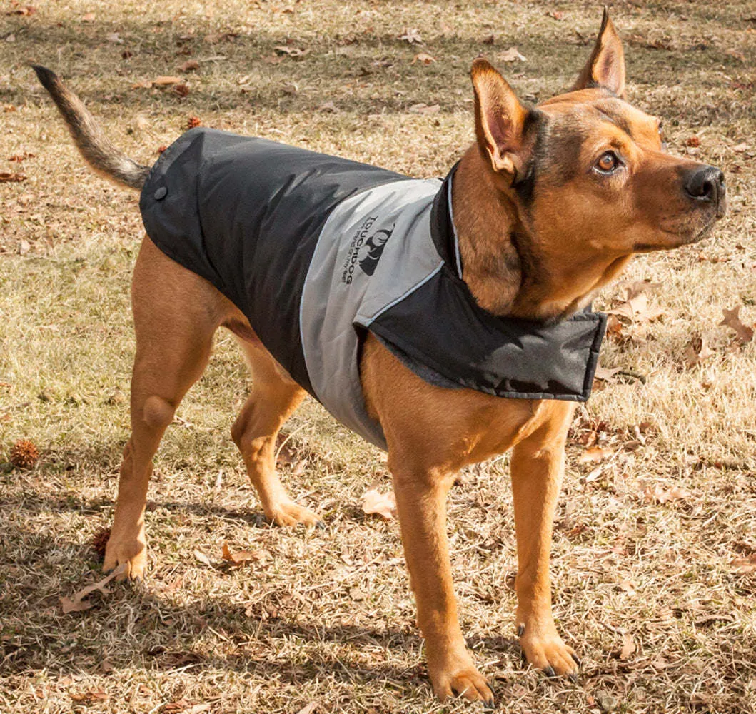 Touchdog Waterproof Convertible Dog Jacket-Black