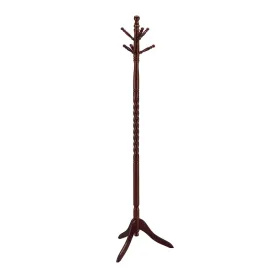versatile 71.5" Tall Wooden Standing Coat Rack "Twist" with Cherry Finish - Stylish and Functional Tree-Like Design for Coats, Hats, and Scarves